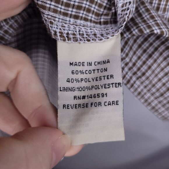 Drake Waterfowl Shirt Mens 2XL Brown Check Vented - Picture 10 of 11